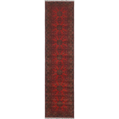 Rustic Biljik Khal Mohammadi Finley Red/Blue Runner - 2'7'' x 12'3''