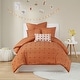 preview thumbnail 91 of 124, Intelligent Design Maize Cotton Jacquard Duvet Cover Set with Euro Shams and Throw Pillows Rust - Twin