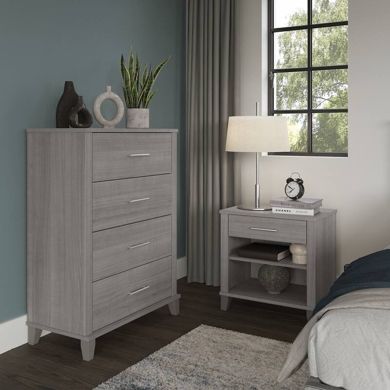Somerset Chest of Drawers and Nightstand Set by Bush Furniture