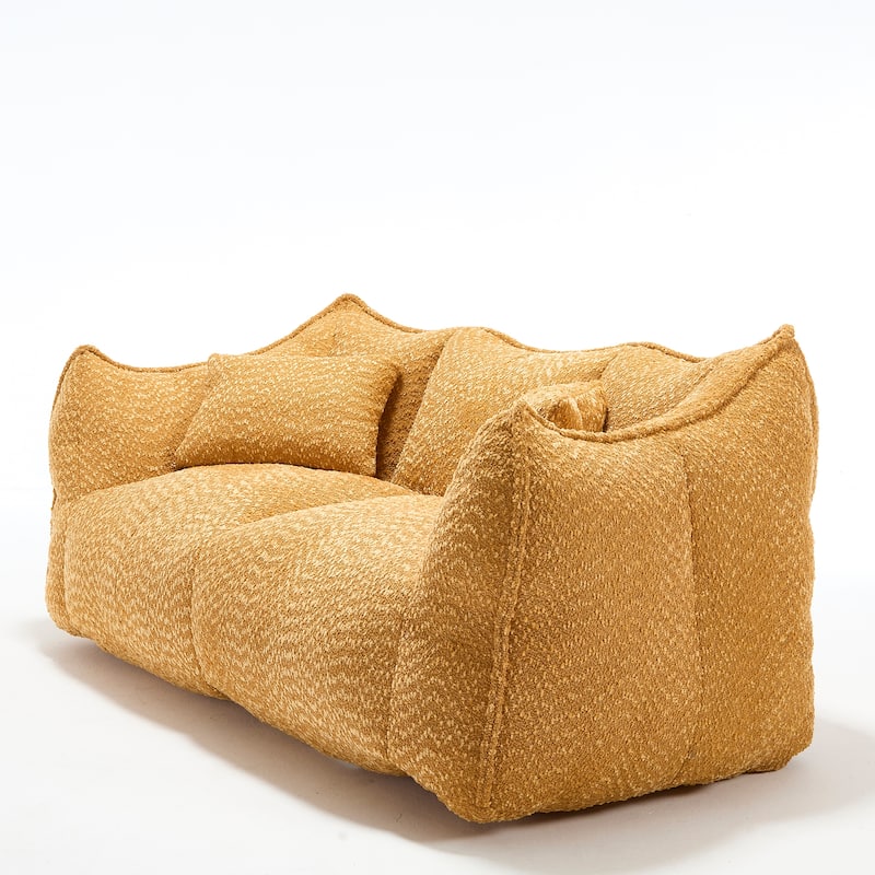 Beanbag Chair with High Resilience Foam Core. The Square Recliner Sofa Is Ideal for Family Members And Friends Engaged in Games