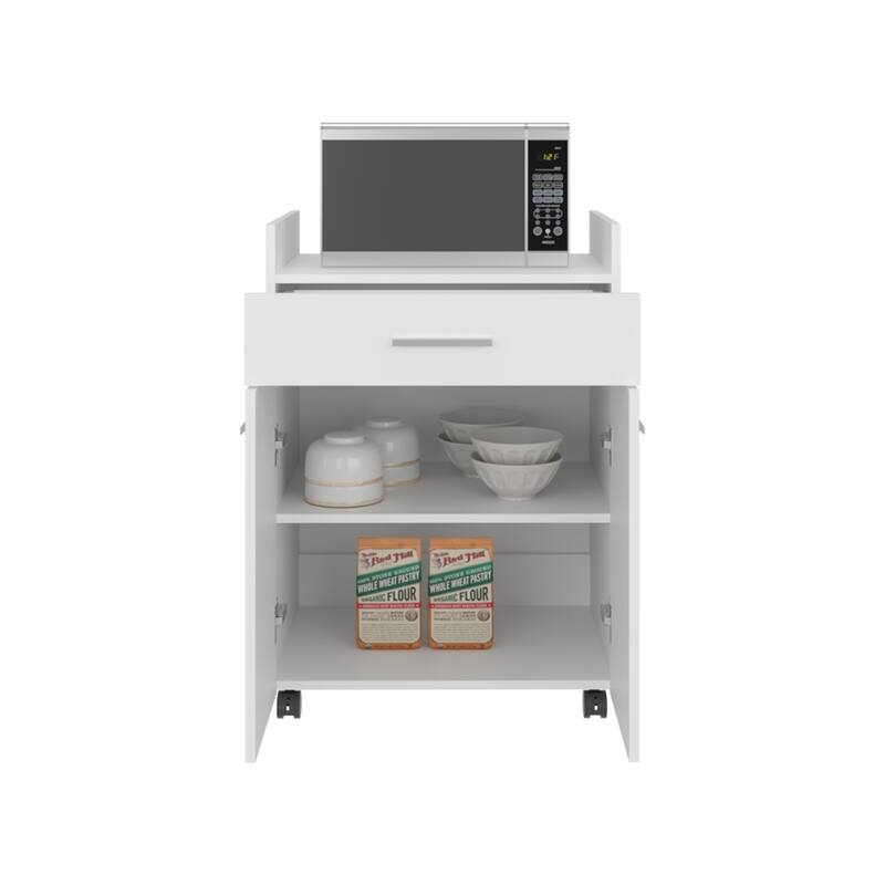 Derry Coffee Cart, Living Room, White - White