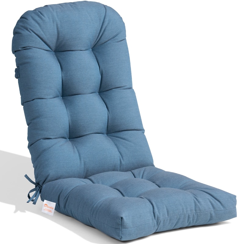 Adirondack Style Patio Outdoor Chair Cushion for Adirondack Chair or Lounge Rocking Chair - See picture - 1-Piece, Spectrum Denim, Sunbrella Fabric