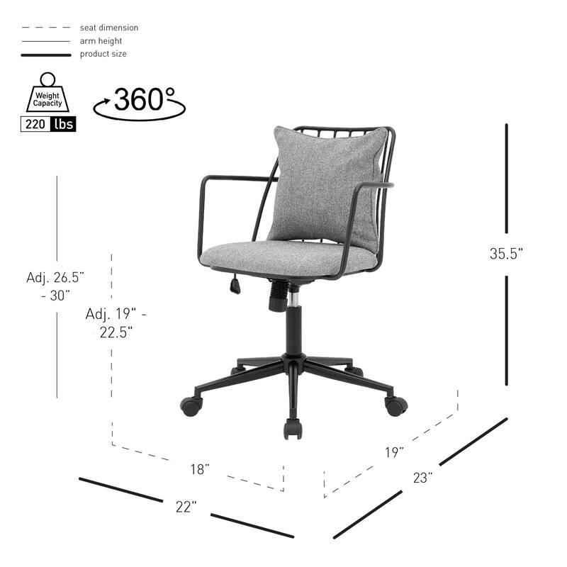 NPD Furniture Edison KD Fabric Office Chair