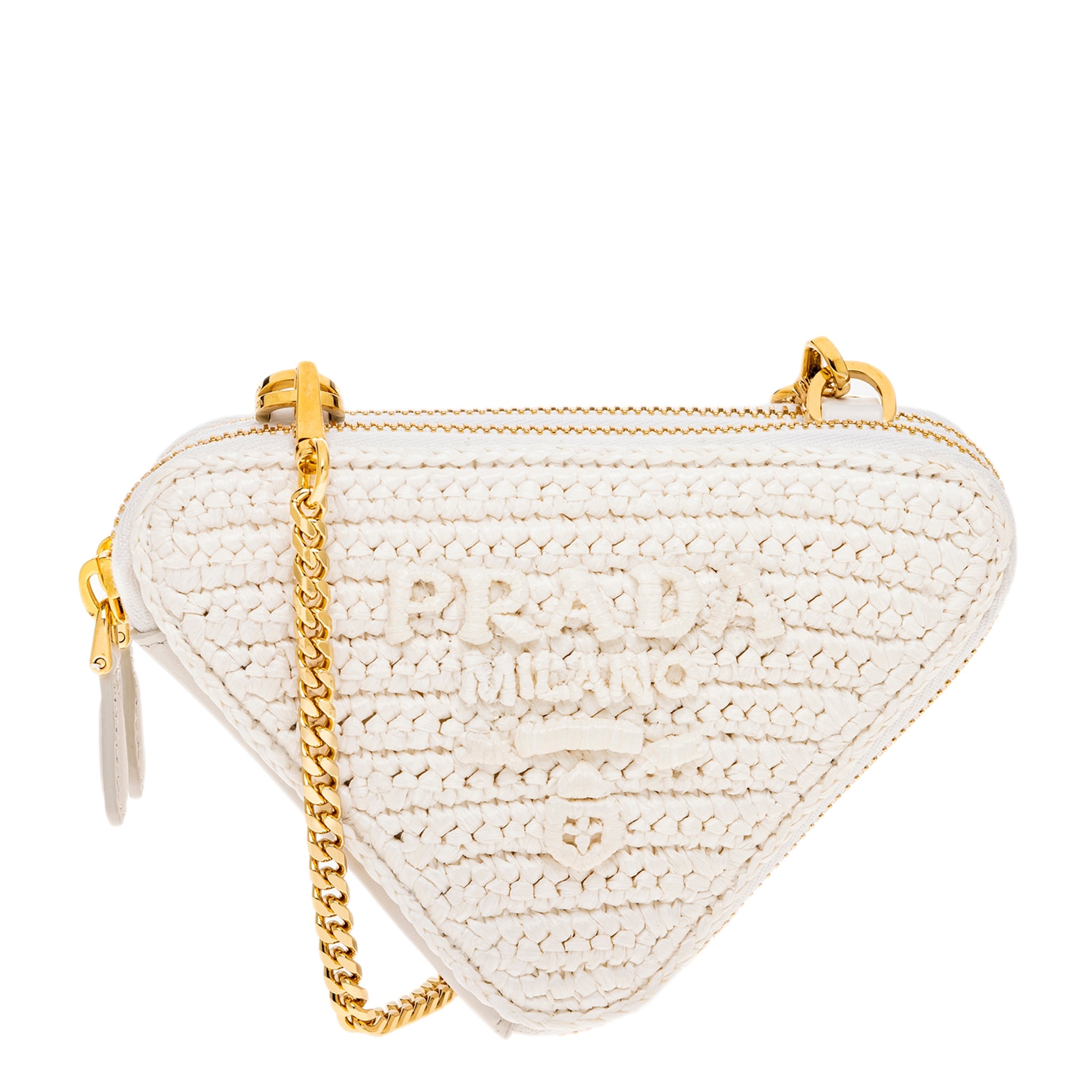 Prada Crochet Triangle Mini Pouch