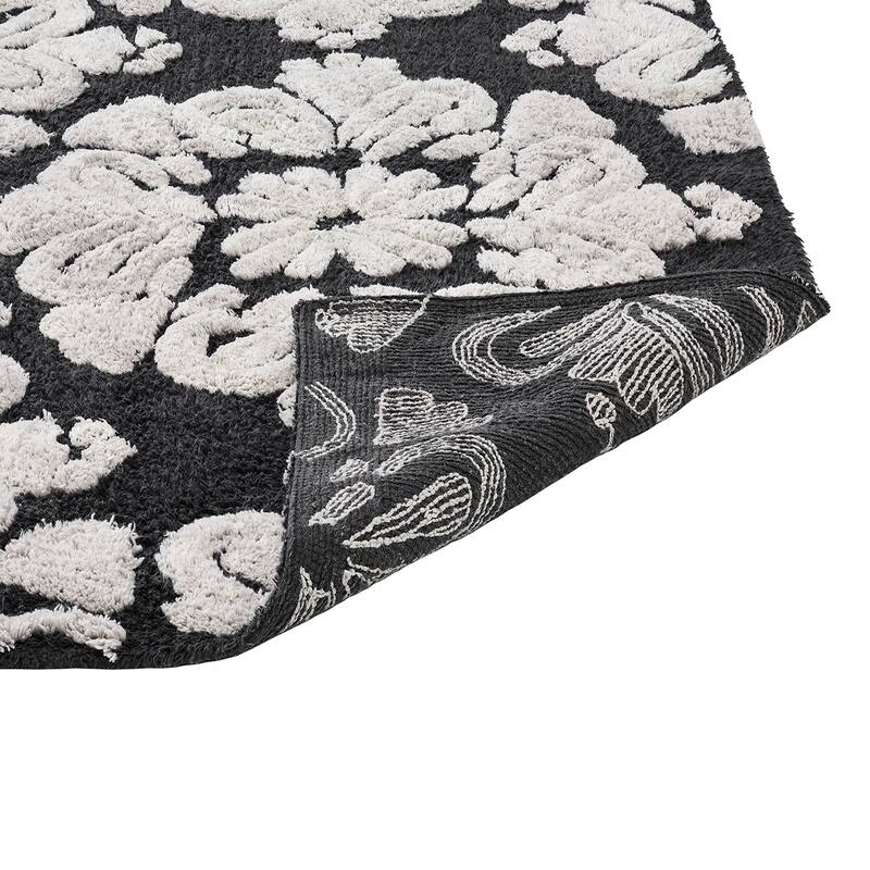 Better Trends Medallion Collection 100% Cotton 4-Pc Set Bathroom Rugs-Soft & Super Absorbent, Non-Skid Latex, Machine Washable