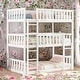 preview thumbnail 16 of 49, Detachable Triple Bunk Bed with Ladders,Twin over Twin over Twin White