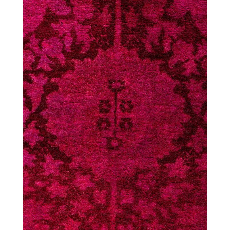 Fine Vibrance One-of-a-Kind Hand-Knotted Area Rug - Pink, 6' 3" x 8' 10" - 6' 3" x 8' 10"