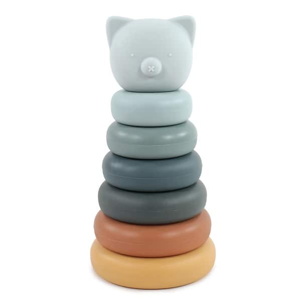 slide 1 of 1, Hudson Baby Silicone Stacking Toy, Bear, One Size - Bear Bear - Toddler