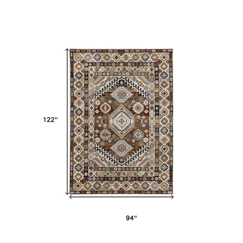 HomeRoots Oriental Modern Rectangle Area Rug - 8' X 10'
