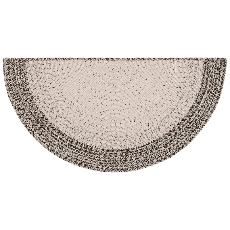 SAFAVIEH Handmade Braided Eiry Washable Indoor/Outdoor Rug - Weather Resistant & Easy Cleaning - 2' x 4' - Ivory/Grey