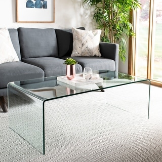 SAFAVIEH Willow Clear Coffee Table - 47.2" x 25.6" x 16.5"