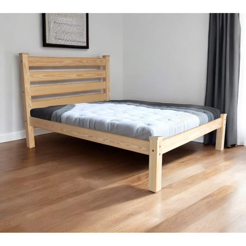 HomeRoots Natural Solid Wood Twin Bed Frame