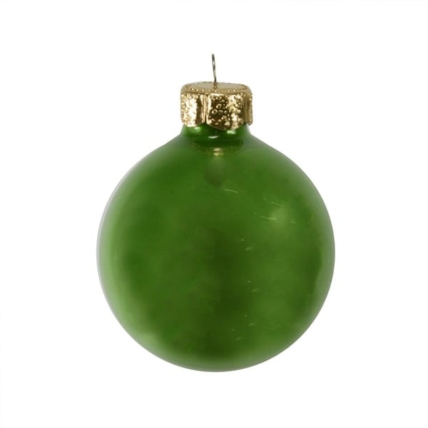 Shop Club Pack Of 12 Green Pearl Finish Christmas Ball Ornaments