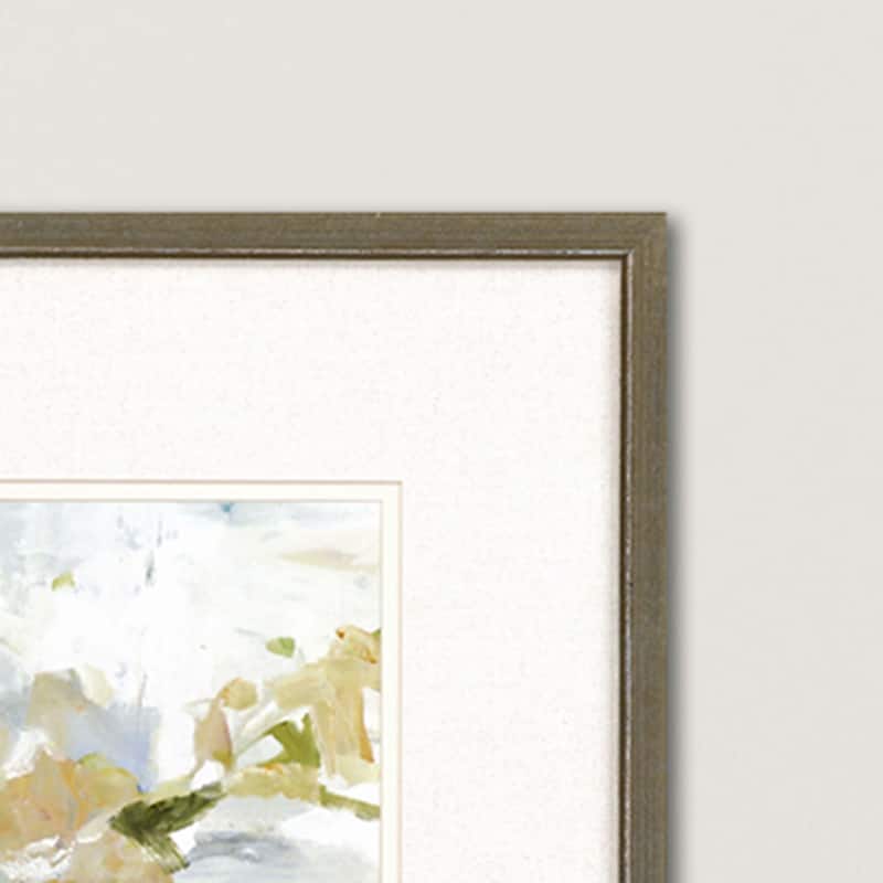 Floral Blush S/4 Framed Art Giclee Under Glass - Multi-Color