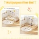 preview thumbnail 5 of 7, Kids' Twin Size Bed Frame Wooden Floor Bed with Safety Rails