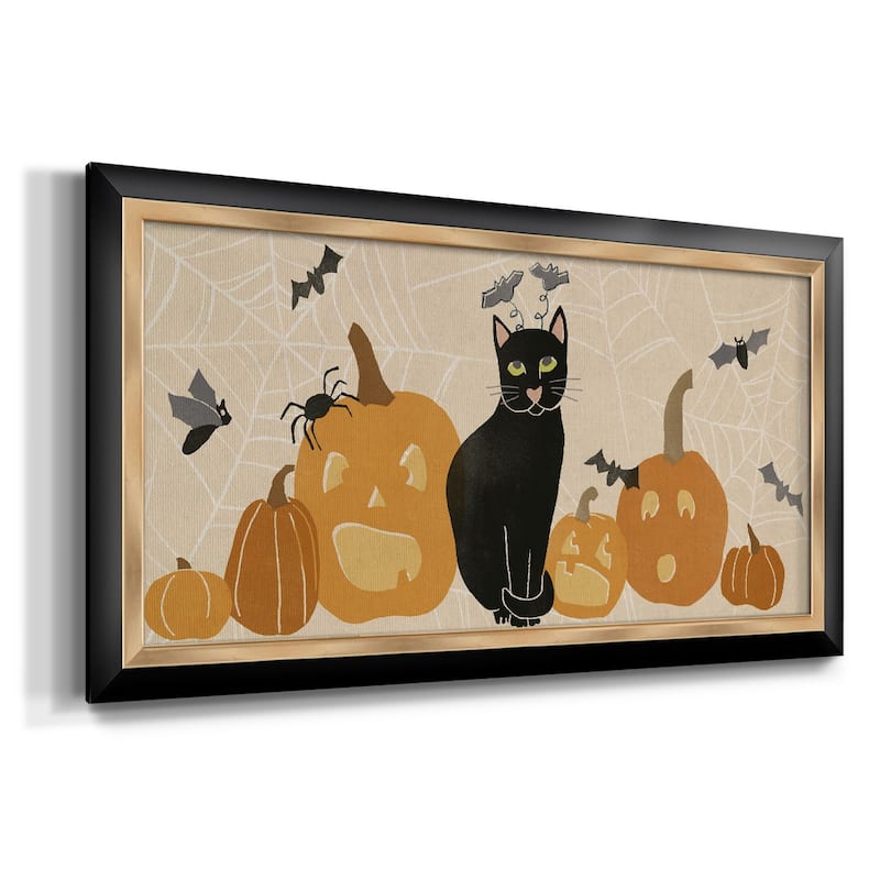 Pumpkin Patch Cats Collection D Premium Framed Canvas- Ready to Hang