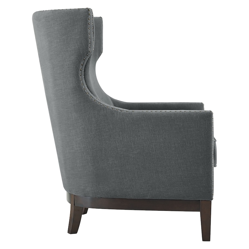 Steve Silver Railey Fabric Upholstered Modern Wingback Accent Chair