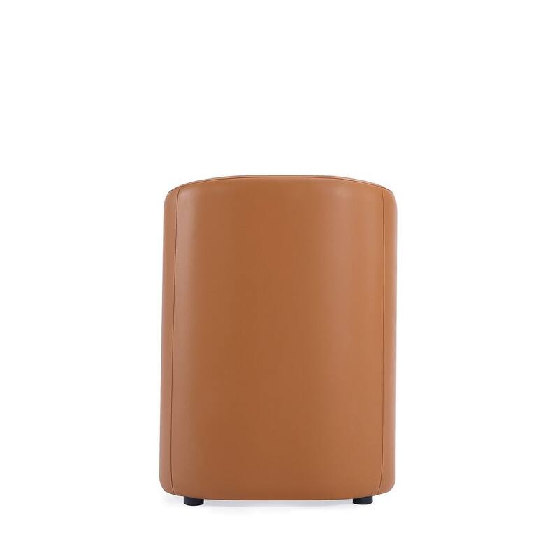 Manhattan Comfort Anna Modern Round Faux Leather Dining Armchair