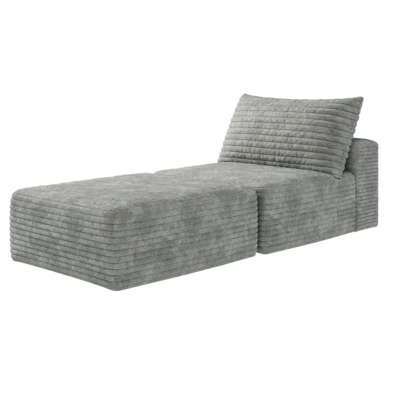 66.9-in Casual Gray 1 -seater Reclining Sectional - 8' x 10'