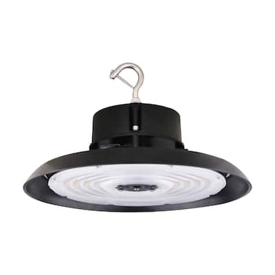 150W UFO LED High Bay 21000 Lumens 4000K 277-480 Volt 0-10V Dimmable Black Finish