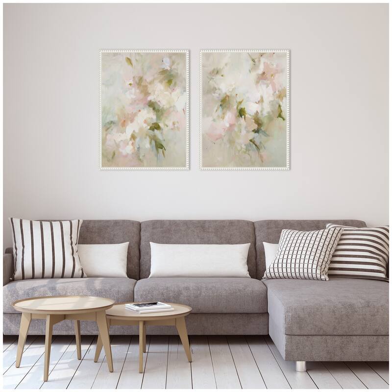 Kate and Laurel Bloom No. 1 & No. 2 2 Piece Framed Canvas Wall Art Set by Amy Lighthall