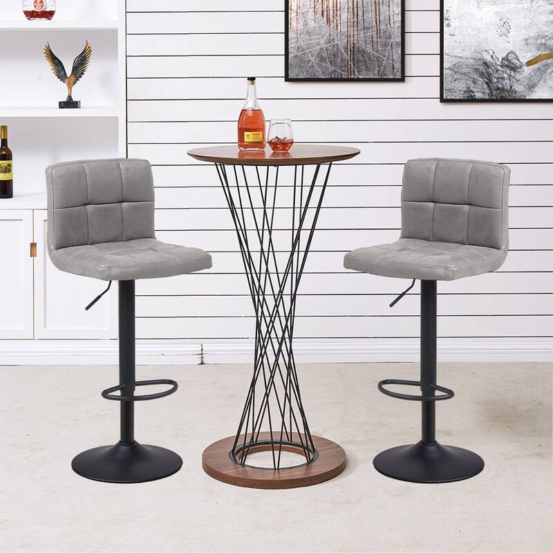 Swivel Adjustable Height with Armless Bar Stools
