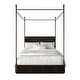 preview thumbnail 23 of 21, CraftPorch Luxury Metal Canopy Bed Brown - Full