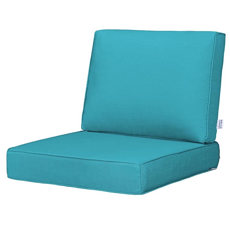 Modern 24" Outdoor Deep Seat Cushions Set, Outdoor Cushions for Chairs - 23" W x 24.5" D - Ligh Blue-4103