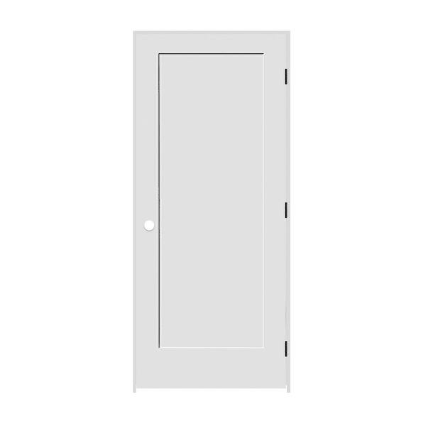 Trimlite 1668138 8401lh1d6916 18 By 80 Shaker 1 Panel Left Handed Interior Pre Hung Passage Door With Black Hinges And