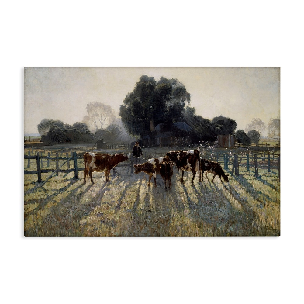 Stupell Elioth Gruner Morning Cows Canvas Wall Art Design By Arlington Prints
