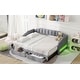 preview thumbnail 18 of 18, Extendable Upholstered Daybed with Storage Drawers & LED Light