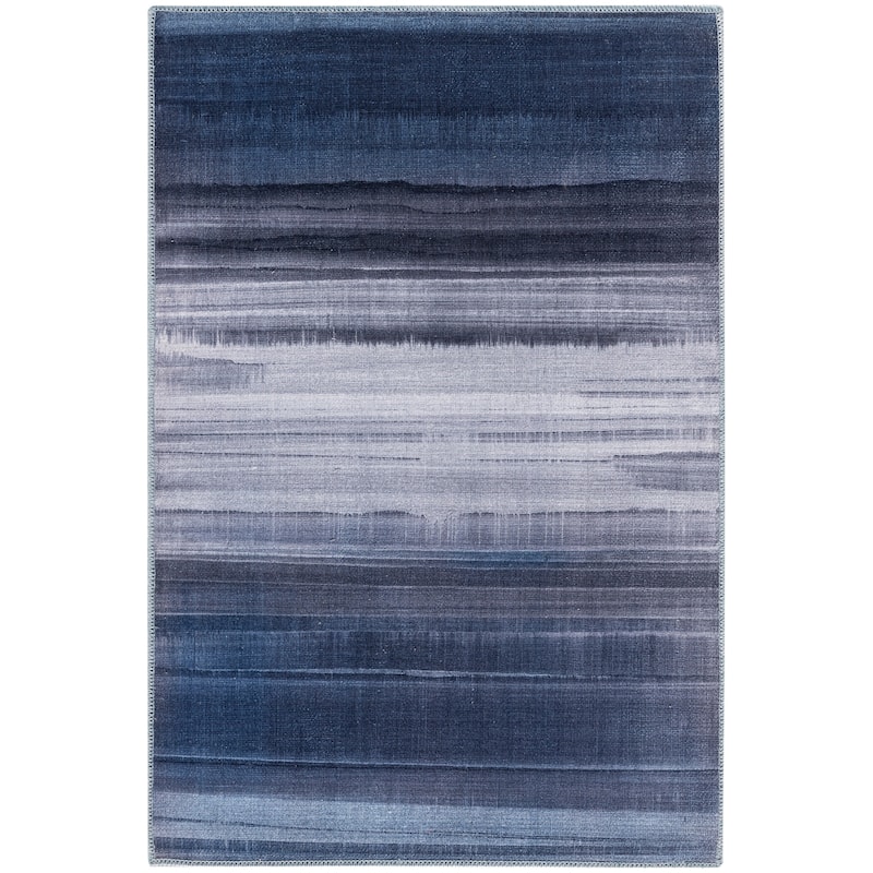 Calvin Klein Launder Indoor Abstract Area Rug - 7' 10" x 9' 10" - Black/Ivory - Rectangle