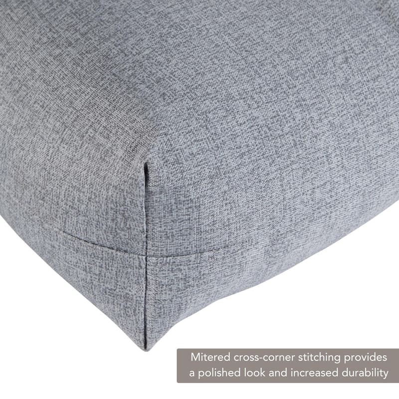 Outdoor 21 x 42-inch Seat/Back Chair Cushion (Set of 2) (Cushions Only)
