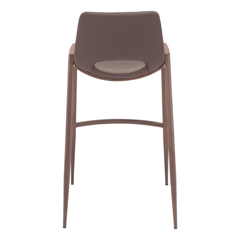 Set of 2 Faux Leather Low Back Chairs with Steel Frame and Footrest