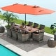 preview thumbnail 28 of 37, Costway 11 PCS Patio Dining Set with 15 ft Double-Sided Patio Umbrella - See Details