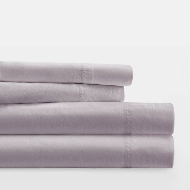 Becky Cameron Solid Brushed 300 Thread Count Cotton Sheet Set