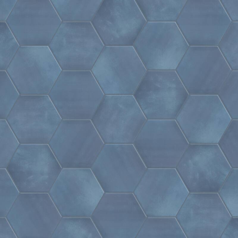 Merola Tile Horizon Hex Azul 7-3/4" x 9" Porcelain Floor and Wall Tile