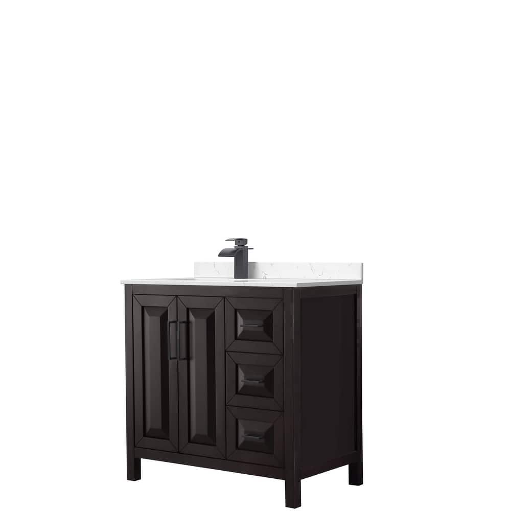 Daria 36-inch Single Vanity, Cultured Marble Top