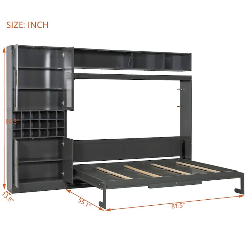 Queen Size Murphy Bed Wall Bed