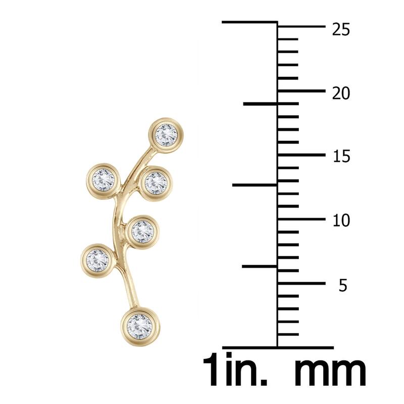 Marquee 1/4 Carat TW Diamond Bauble Earrings Set in 14K Yellow Gold