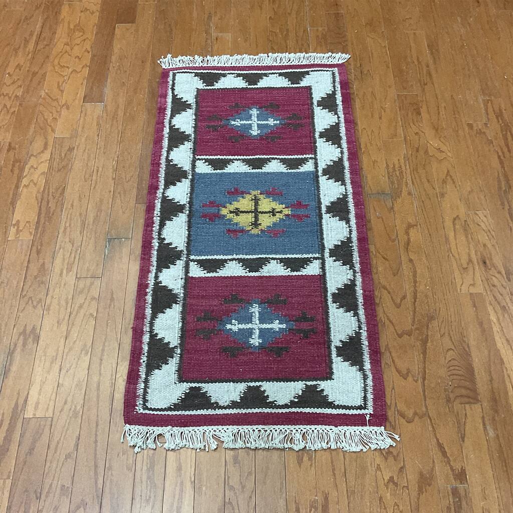 HERAT ORIENTAL Handmade Wool Kilim - 2'4" x 4'7"