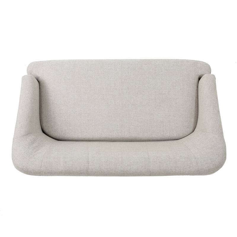 Roomfitters Loveseat, Modern Upholstered Small Sofa for Living Room or Entryway, Beige