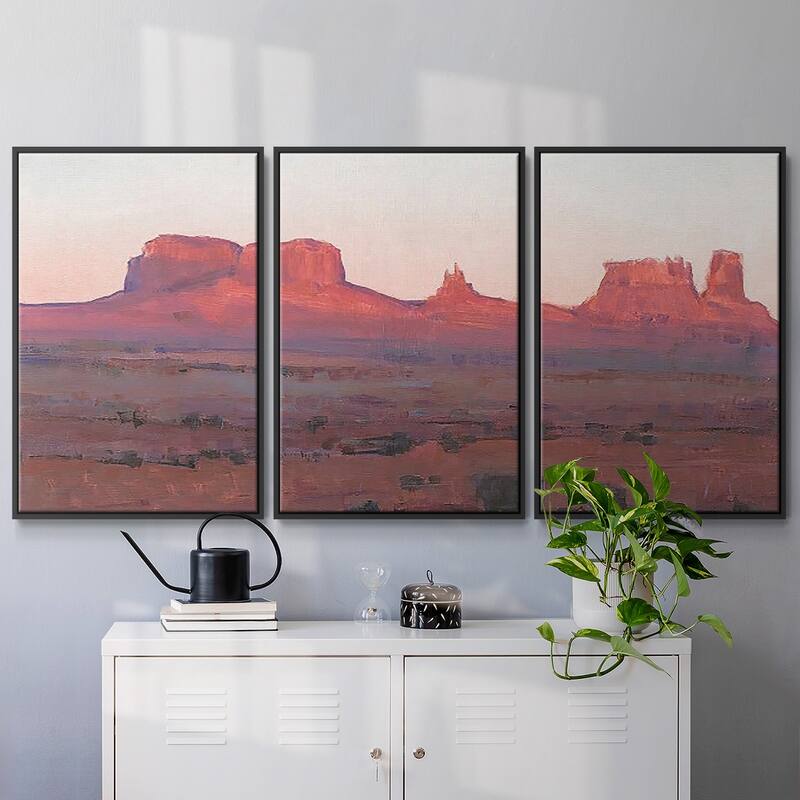Red Rocks at Dusk II - Multi Piece Framed Canvas