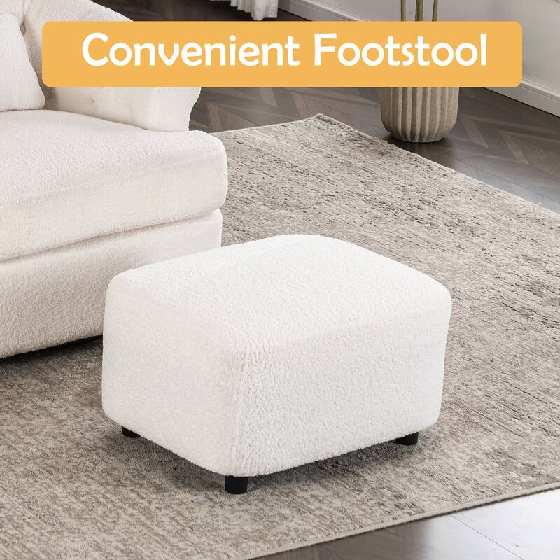 Swivel Chair with Ottoman, Modern Luxury Velvet Swivel Accent Chair, Comfy Round Armchair