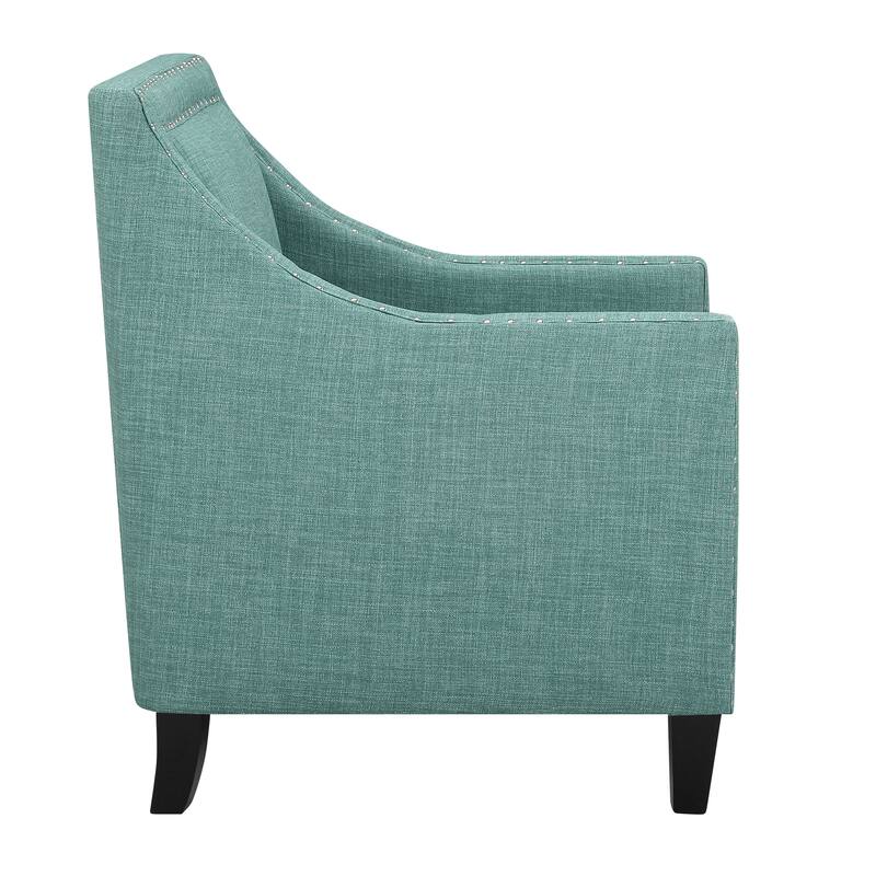 Erica Accent Armchair with Chrome Nailhead Trim