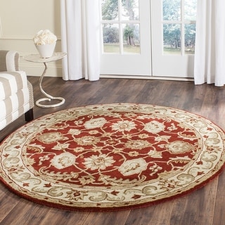SAFAVIEH Handmade Royalty Red/ Ivory Wool Rug