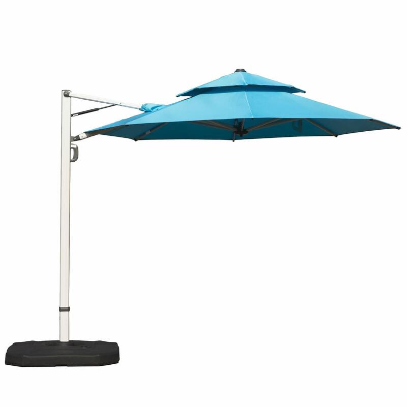 Aluminum Patio Umbrella - 360° Rotation, Hydraulic Lift