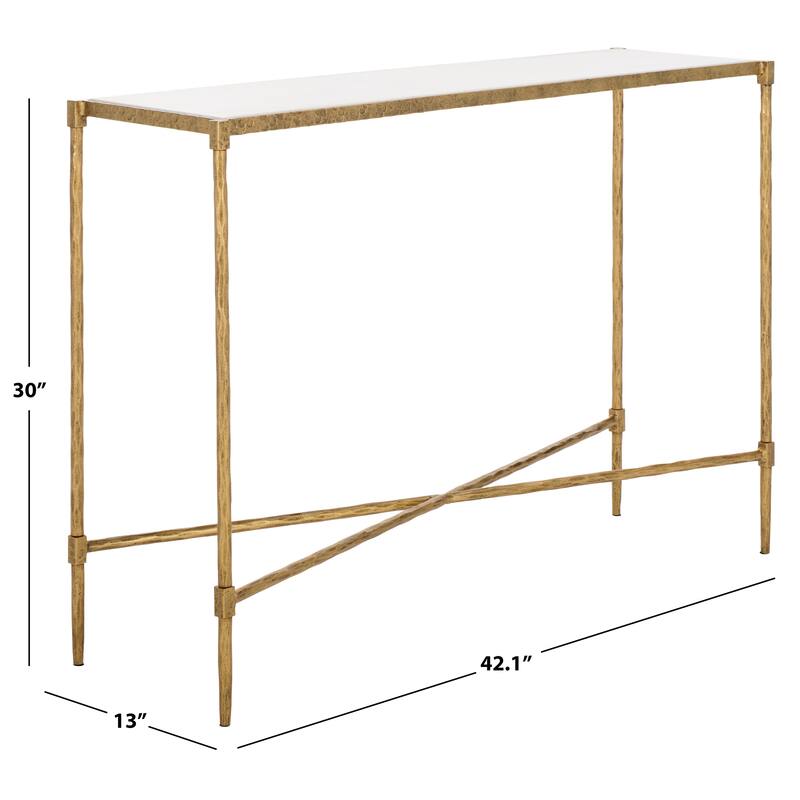 SAFAVIEH Couture Isabellina Metal & Marble Console Table - 42"W x 13"D x 30"H