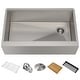 preview thumbnail 17 of 64, KRAUS Kore Stainless Steel Farmhouse Kitchen Sink with Accessories