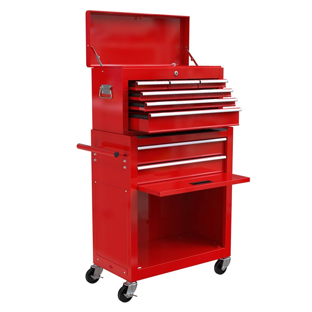 8 Drawer Rolling Tool Chest With Wheels High Capacity Lockable Tool Storage Cabinet Toolbox Organizer